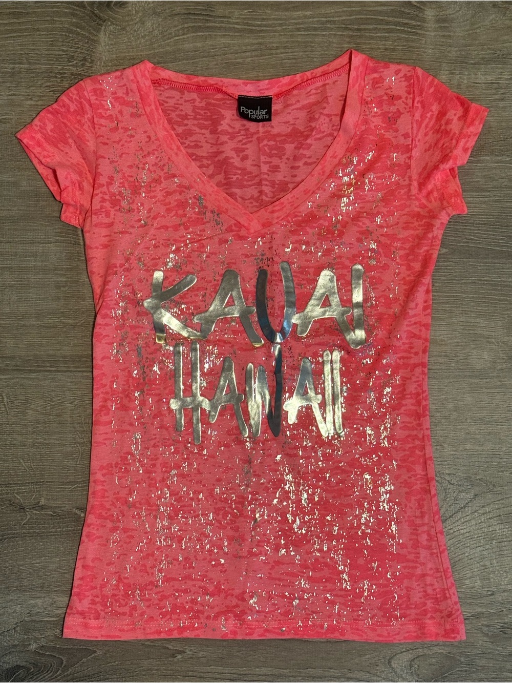 Kauai Hawaii Exclusive Silver Pink Shirt Top